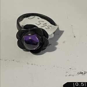 Elegant Purple Flower Ring